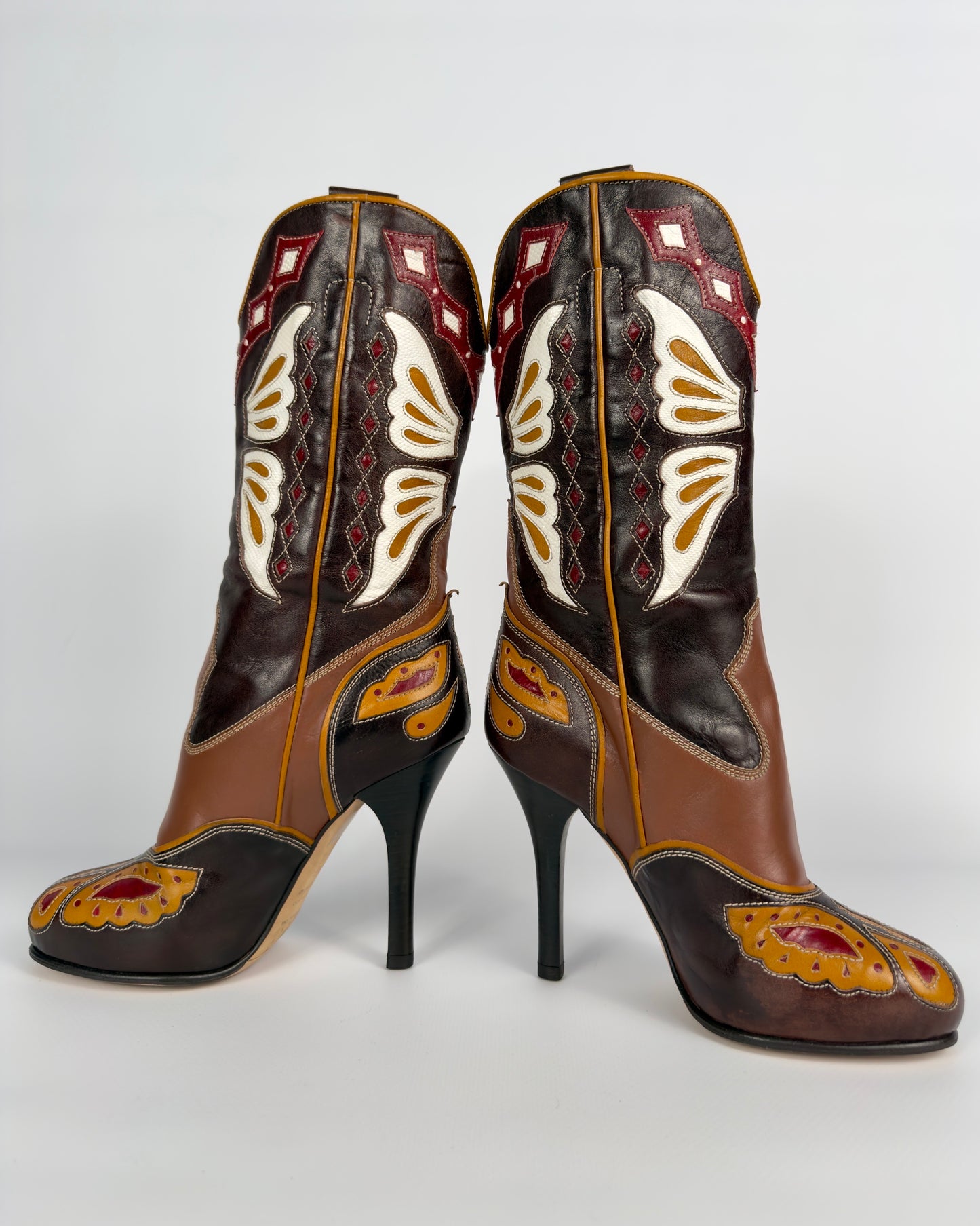 D&G SS04 Cowboy Butterfly Boots — 37