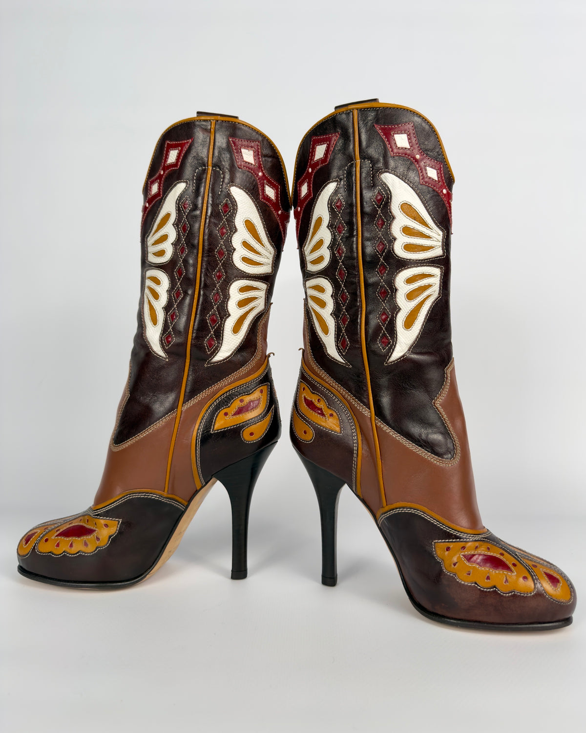 D&G SS04 Cowboy Butterfly Boots — 37
