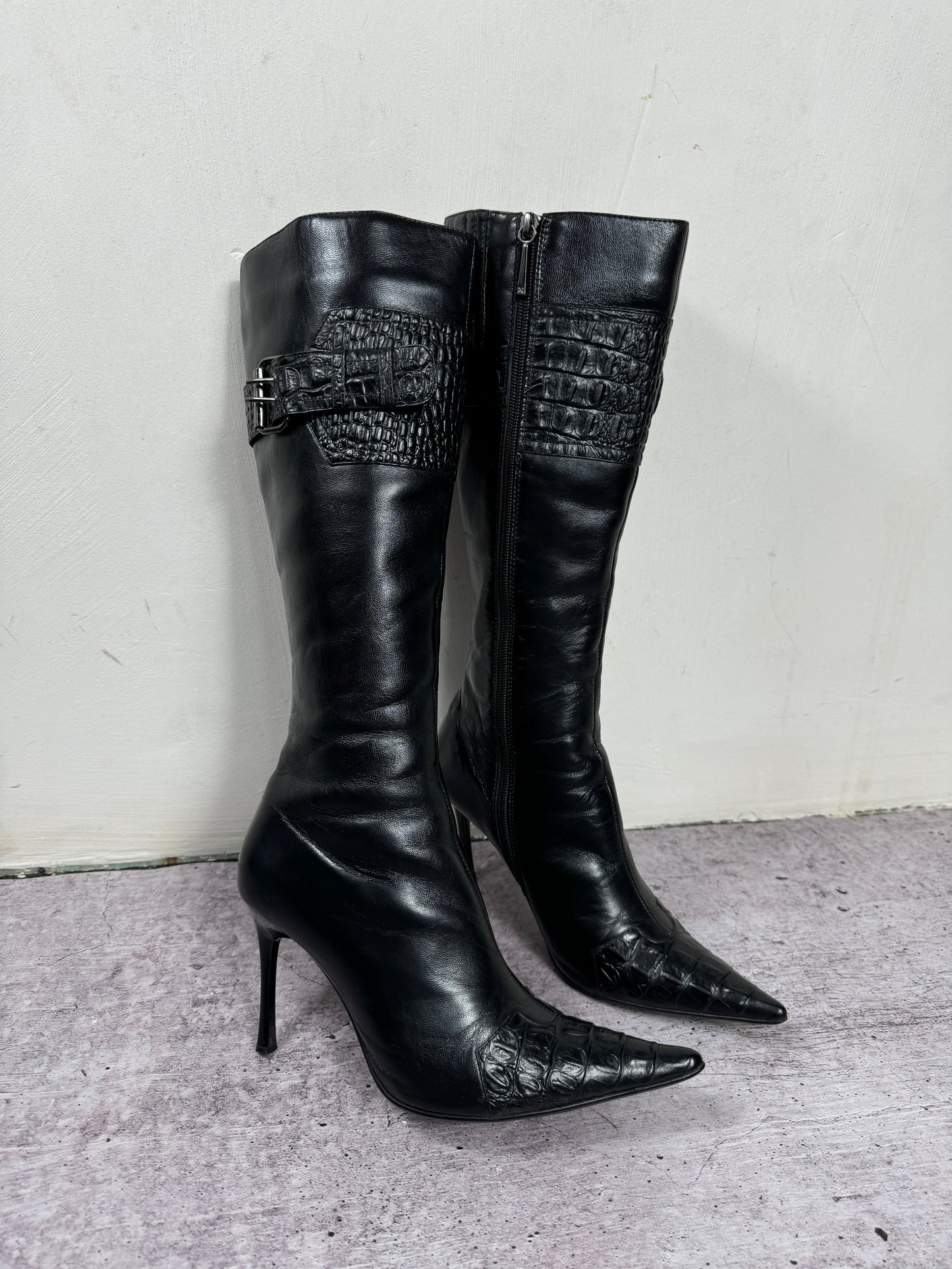 Vintage Italian Paolo Conte Leather Boots 37.5/38.5