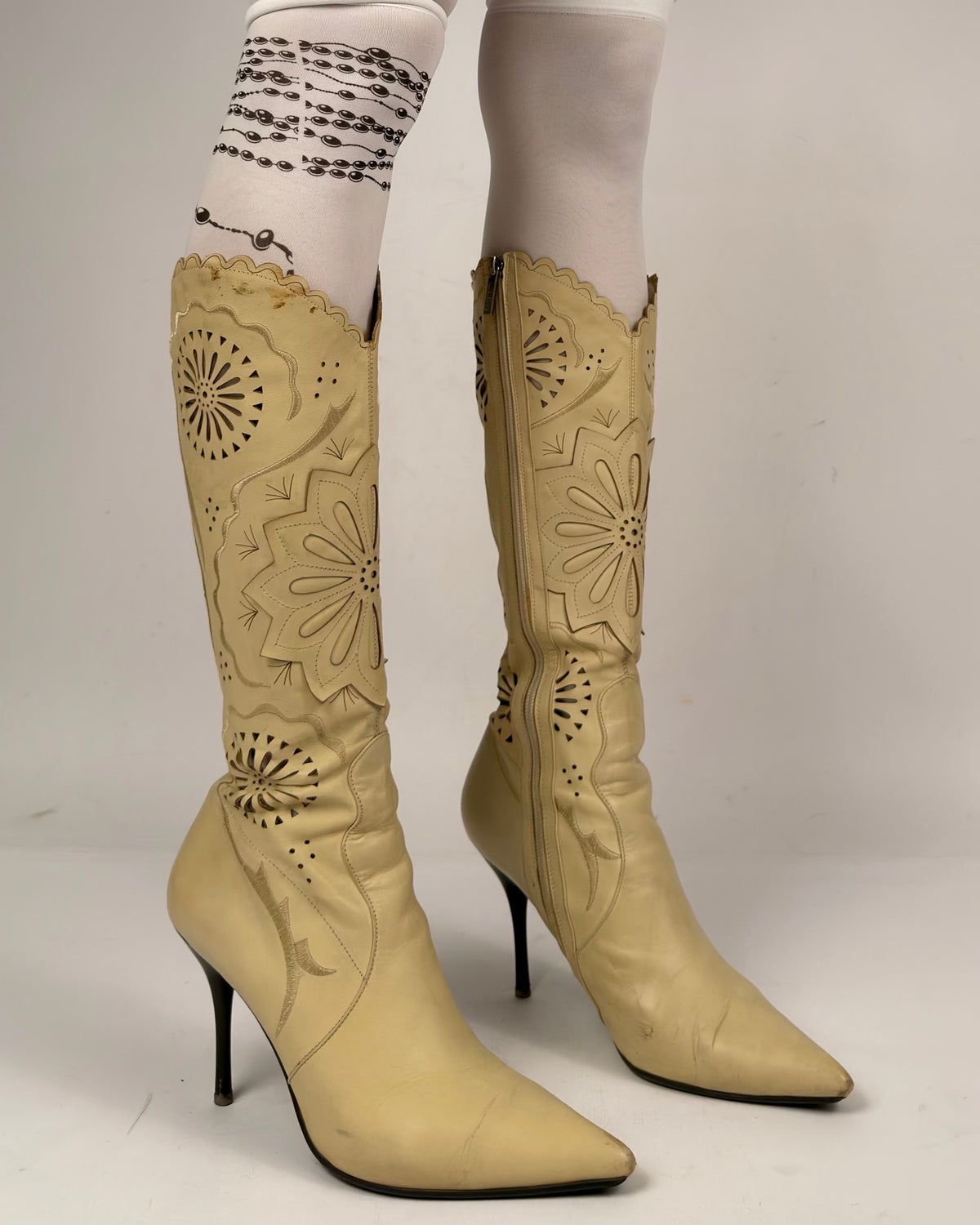 Vintage Western Leather Boots — 41