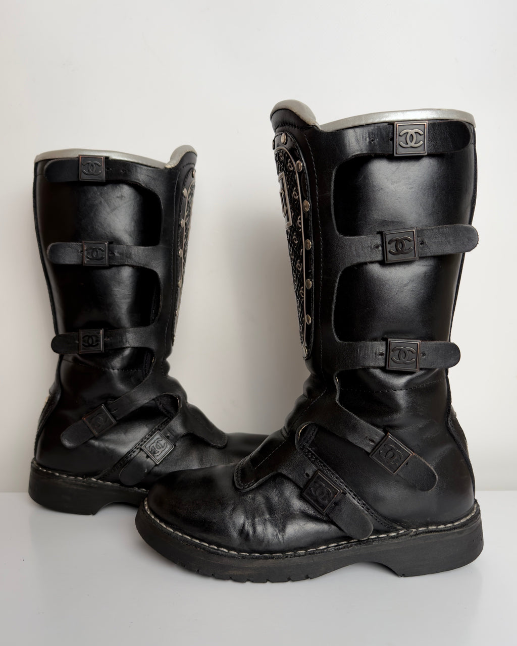 Chanel FW 2003 Moto Biker Boots — 37
