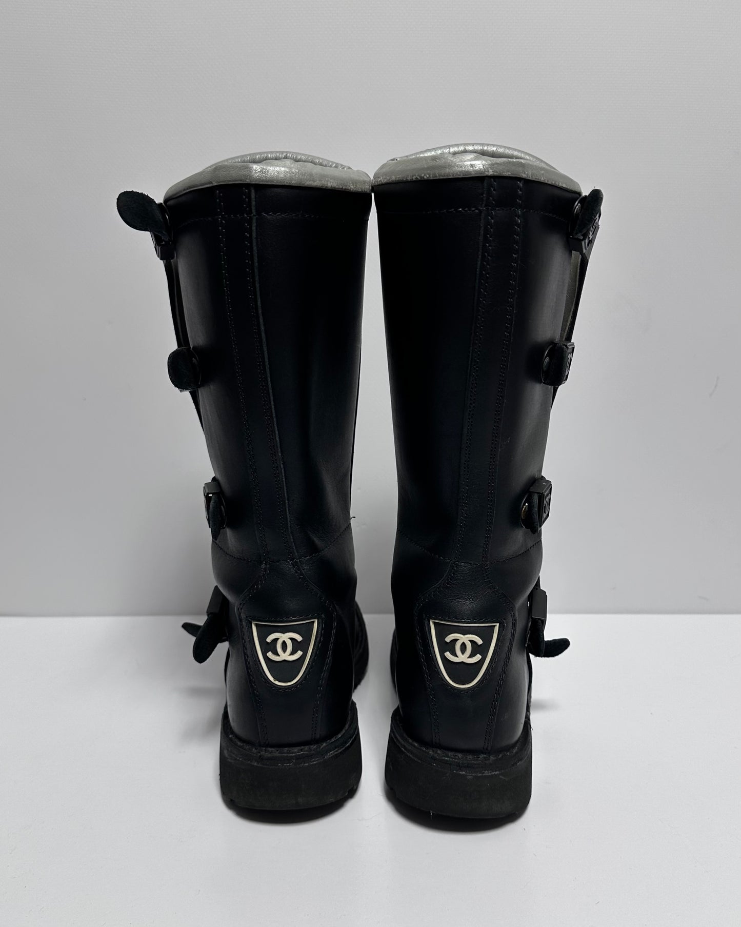 Chanel FW 2003 Moto Biker Boots — 38/39