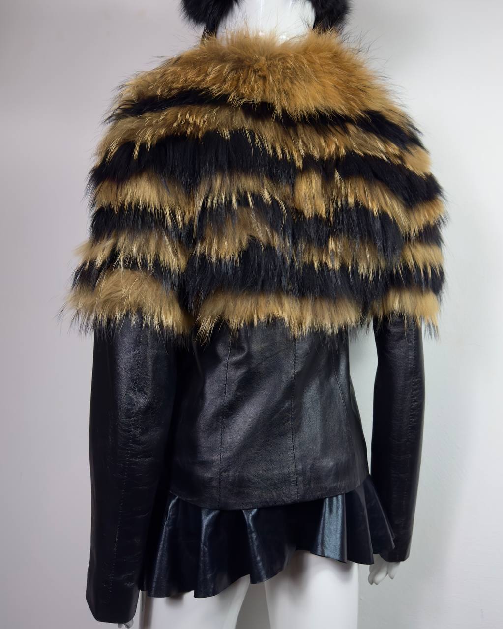 Vintage Fur Leather Jacket XS/M
