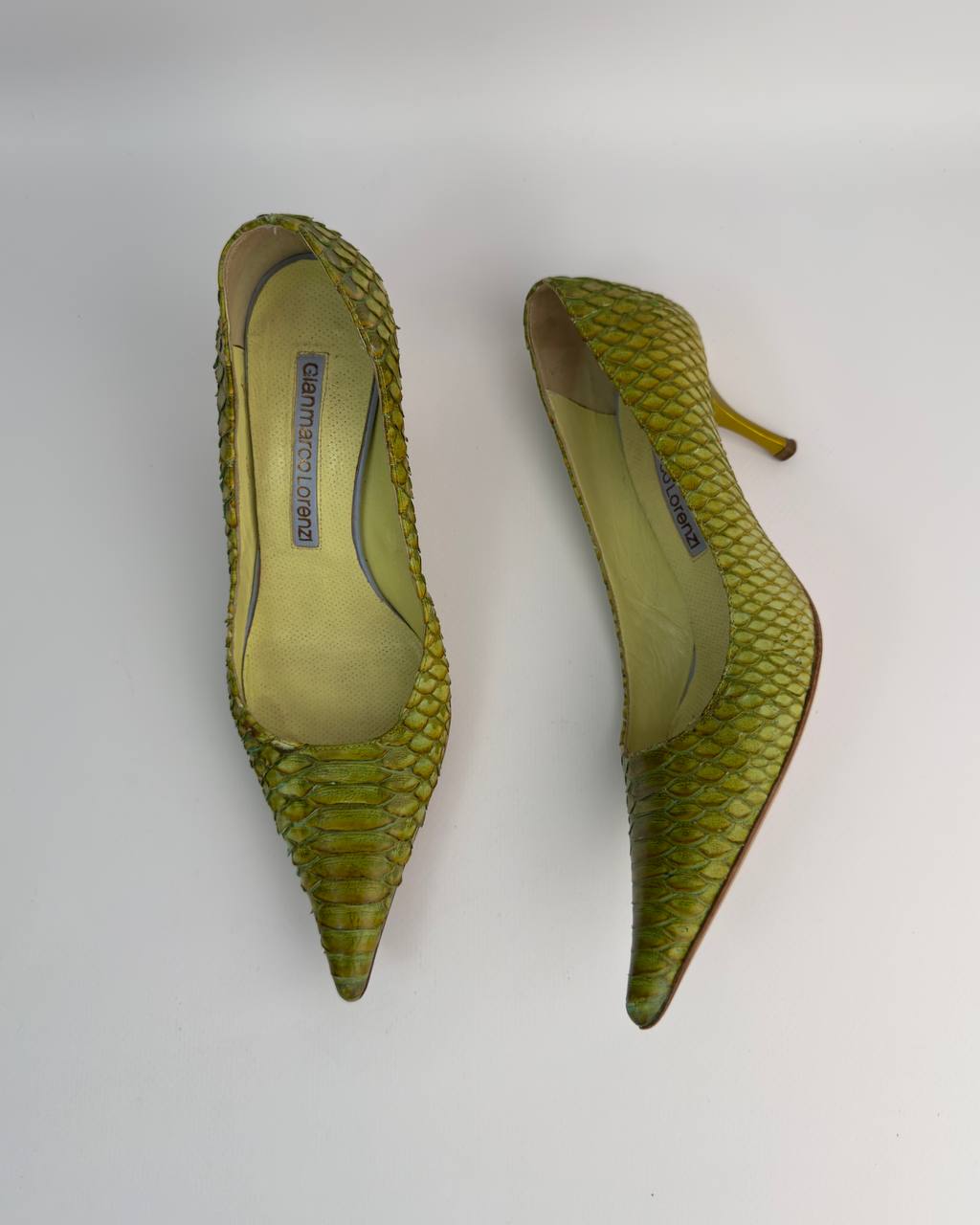 Gianmarco Lorenzi Vintage Python Heels — 36.5