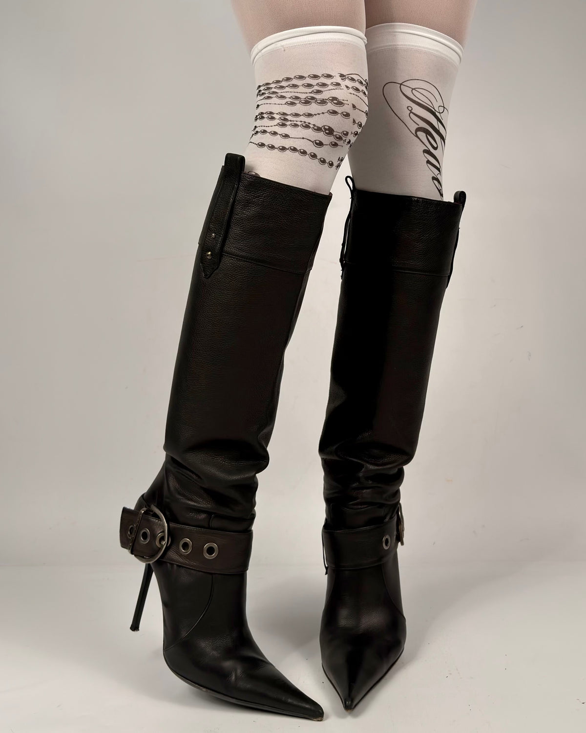 Gianmarco Lorenzi Vintage Buckle Boots — 40