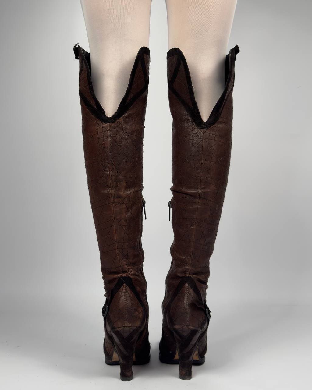 Dior Galliano 00s Leather Boots — 38.5