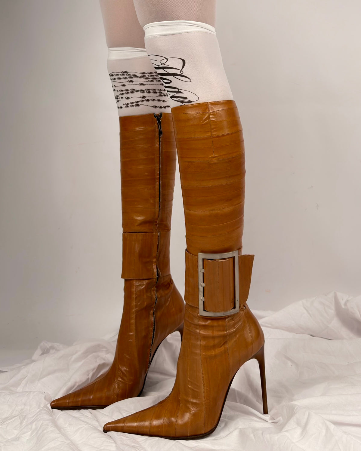 Gianmarco Lorenzi Vintage Buckle Leather Boots — 38