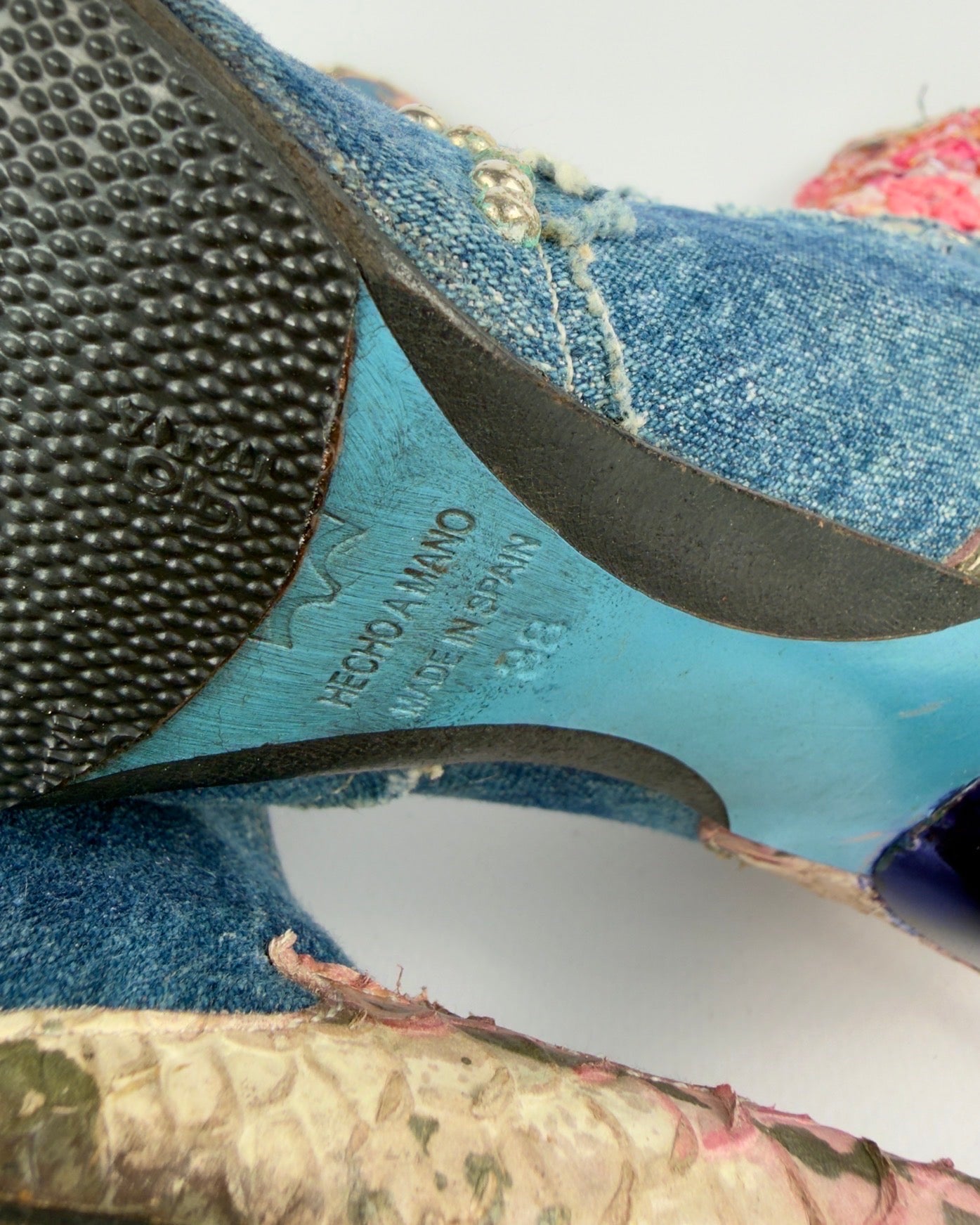 El Dante’s Couture Vintage Denim Boots