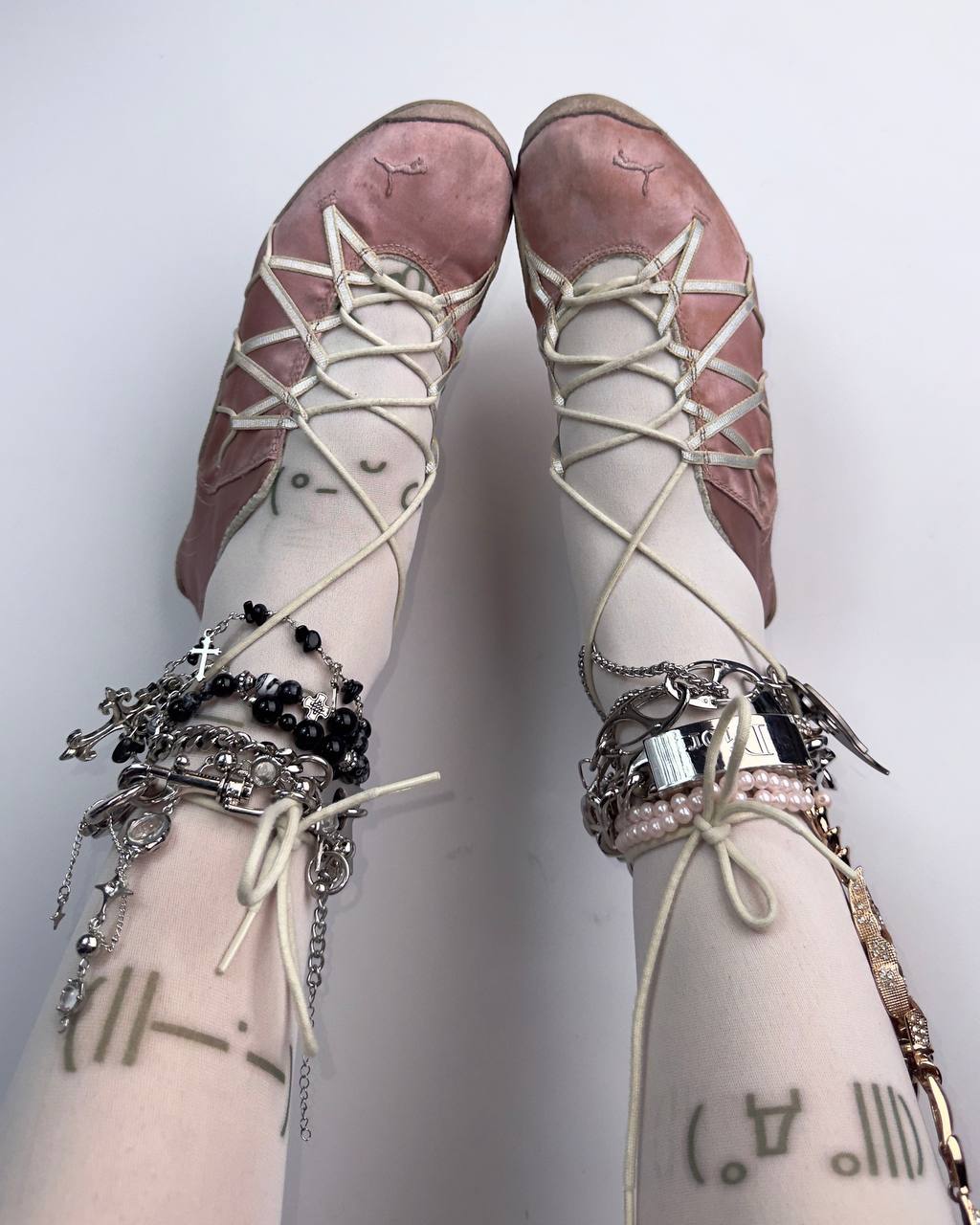 Puma Vintage Lace Up Ballet Flats — 37/38
