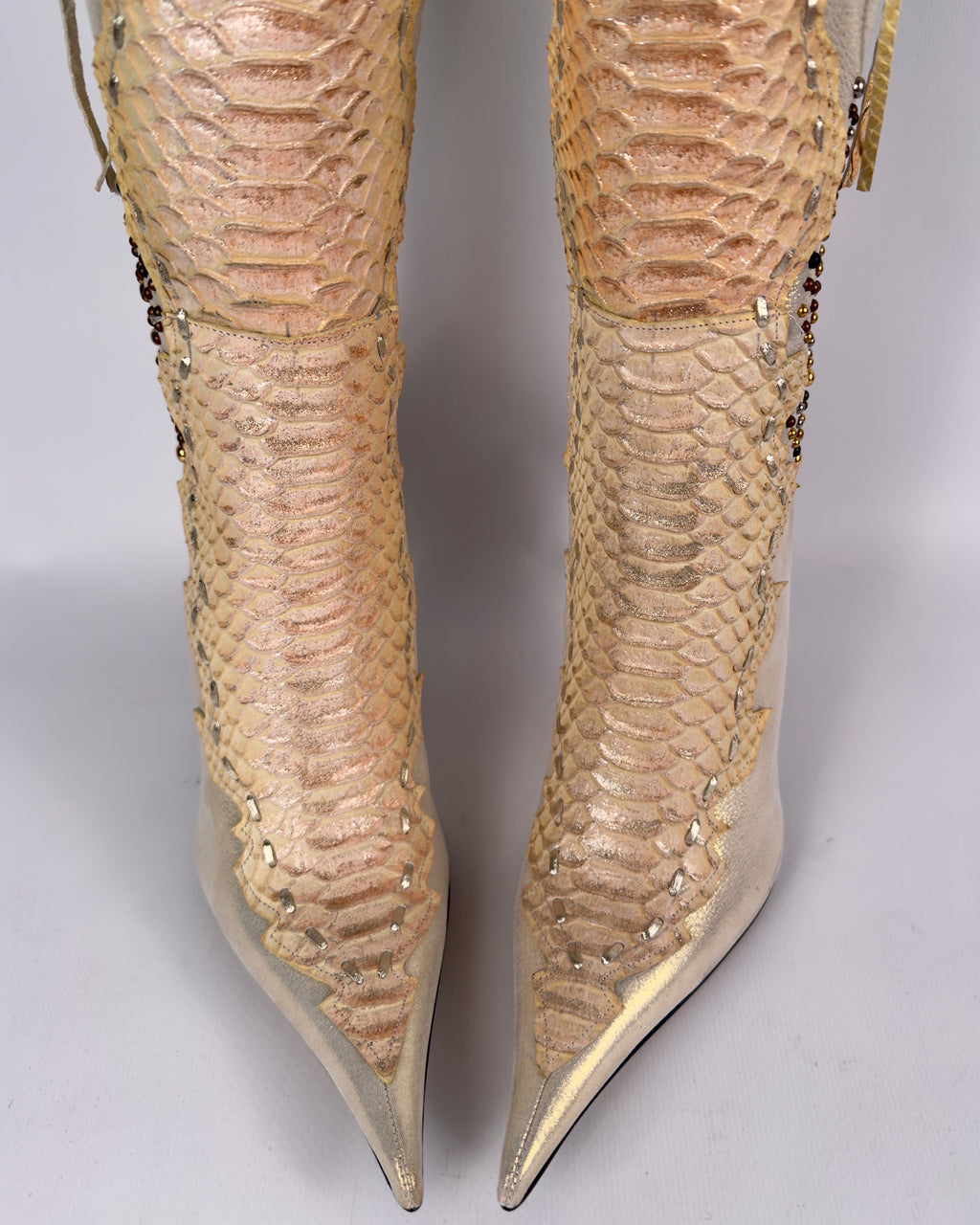 El Dante’s Couture Vintage Python Boots — 38/39