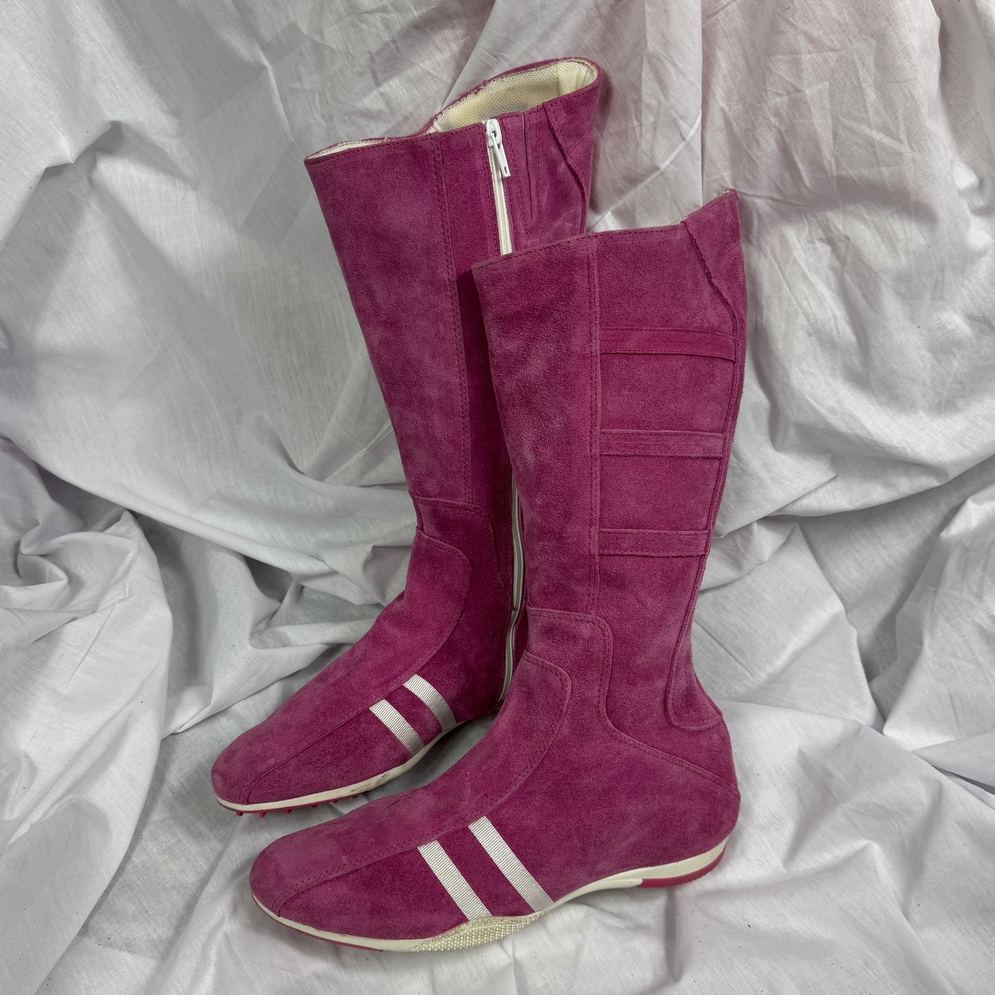 Vintage Pink Moto Boots 40/40.5