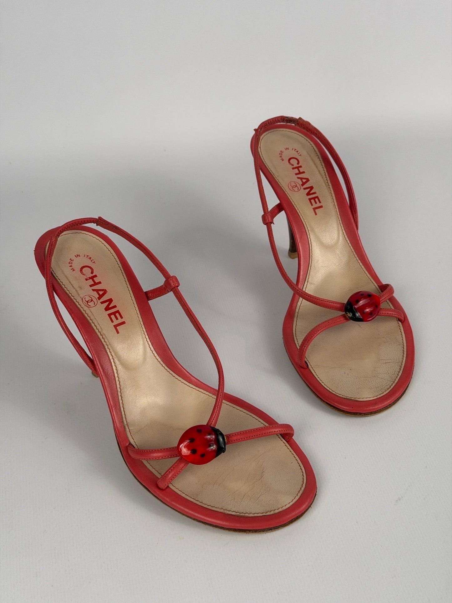 Chanel S/S 2004 by Karl Lagerfeld Vintage Ladybug Heels — 39