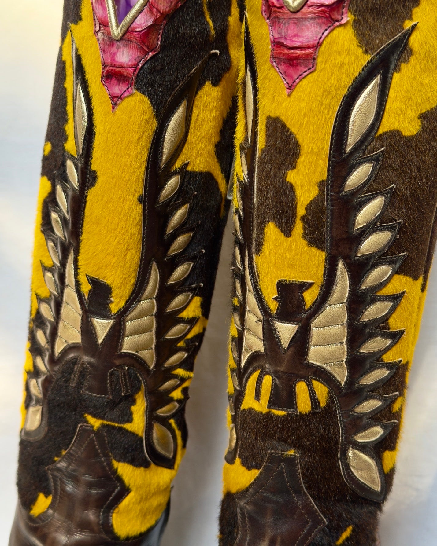 Gianmarco Lorenzi Western Pony Hair Boots — 39