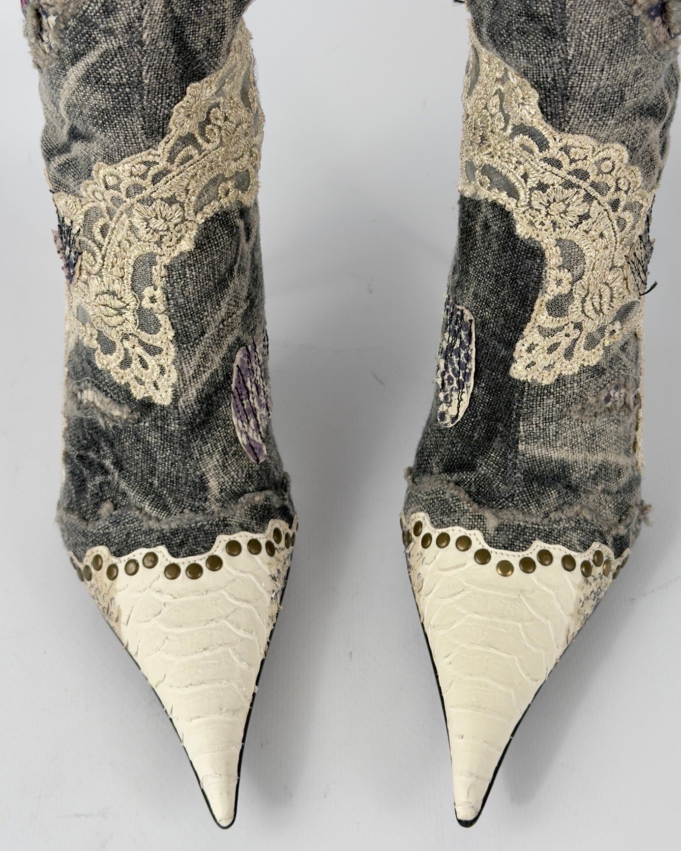 El Dante’s Vintage Denim Boots — 38/39