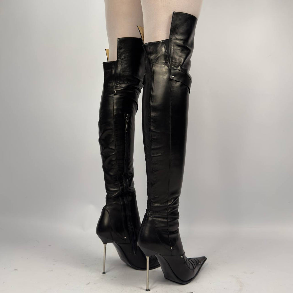 Gianmarco Lorenzi Vintage Italian Armour Boots — 37