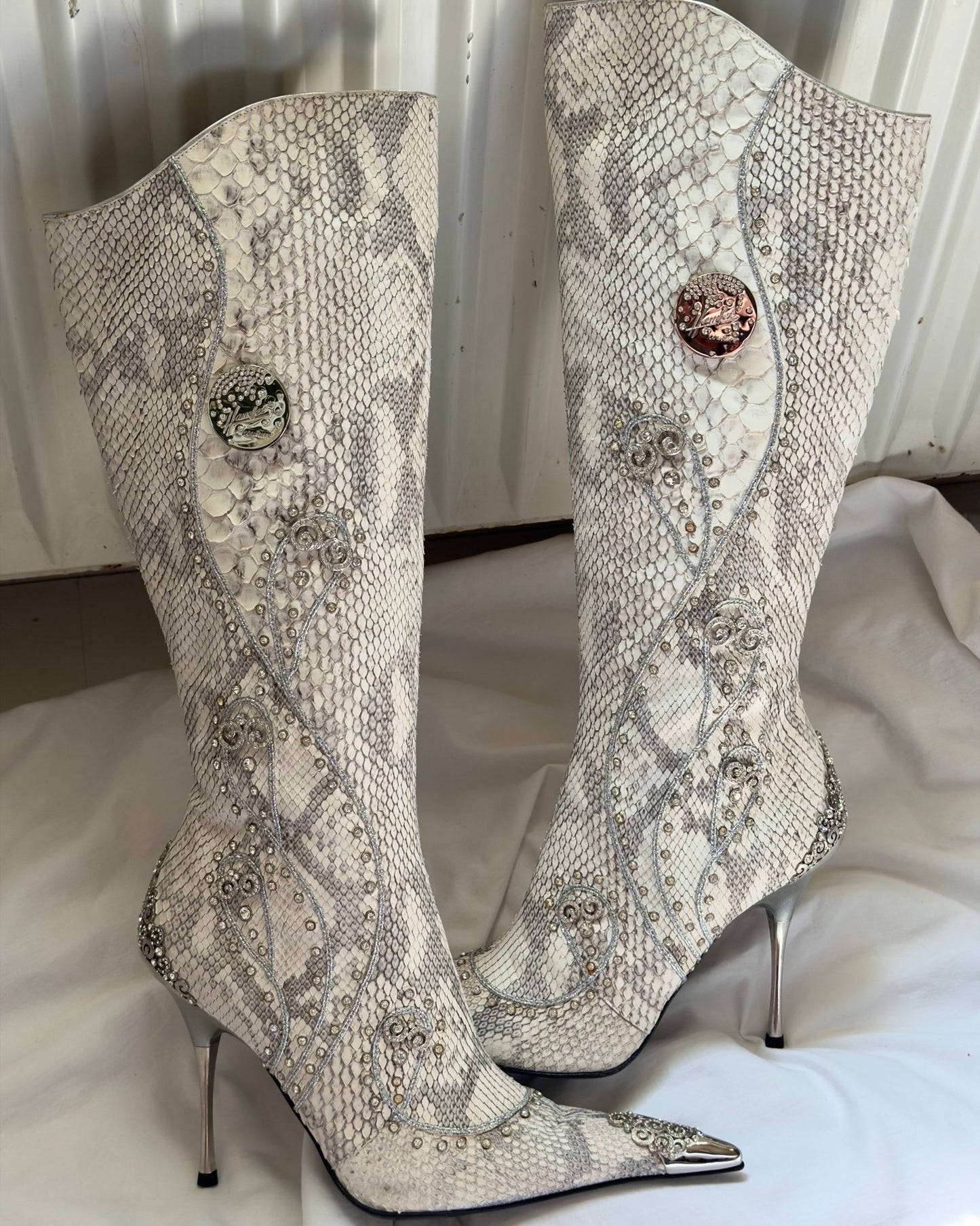 Hamlet Couture Italian Python Boots