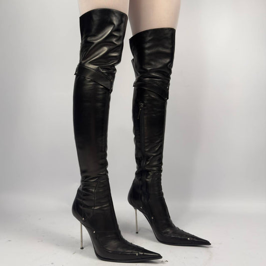 Gianmarco Lorenzi Vintage Italian Armour Boots — 37/37.5