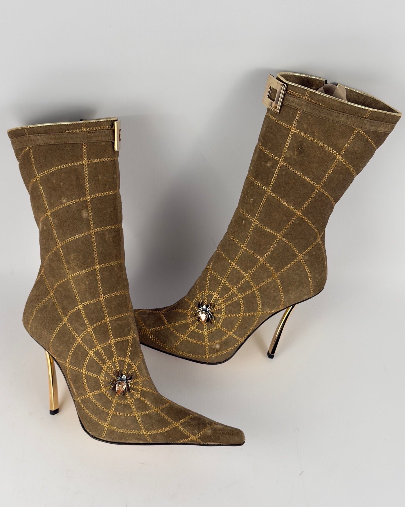 Hamlet Couture Italian Vintage Spiderweb Boots — 39/39.5