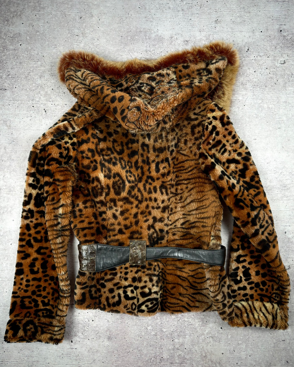 Vintage “Tiget Print” Fur Jacket — S/M