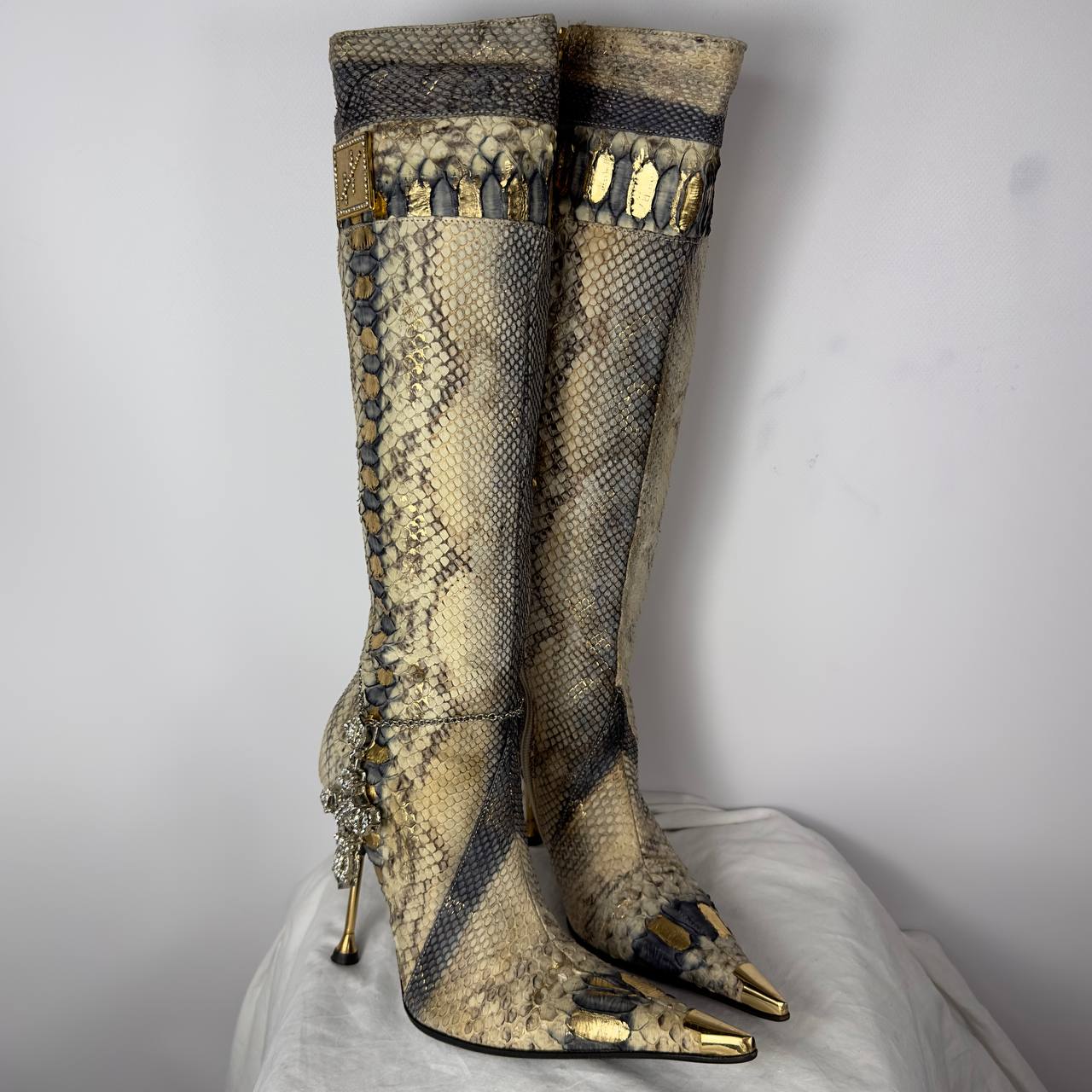 Hamlet Couture Python Leather Italian Boots