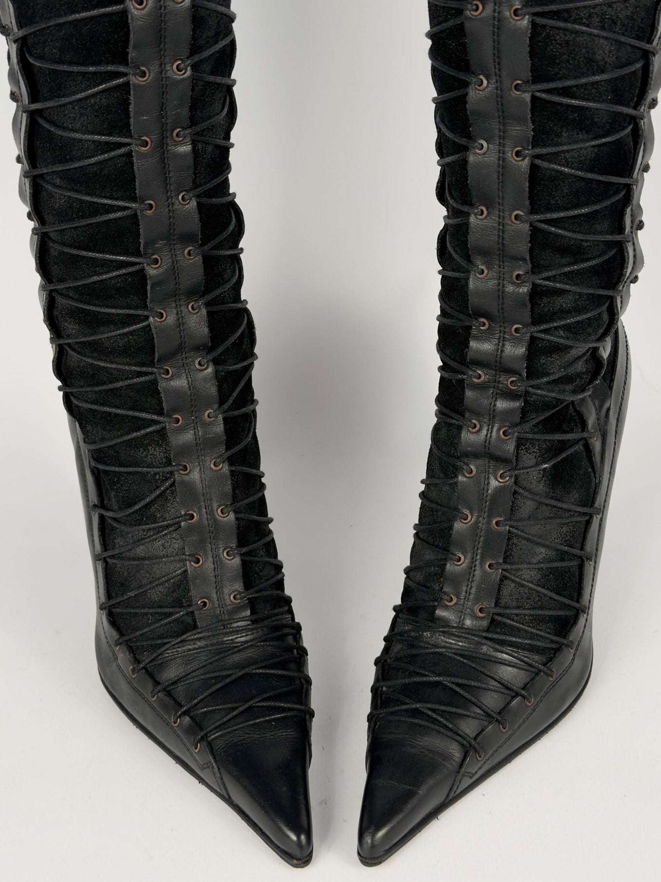 El Dante’s Couture Vintage Corset Lacing Boots — 38