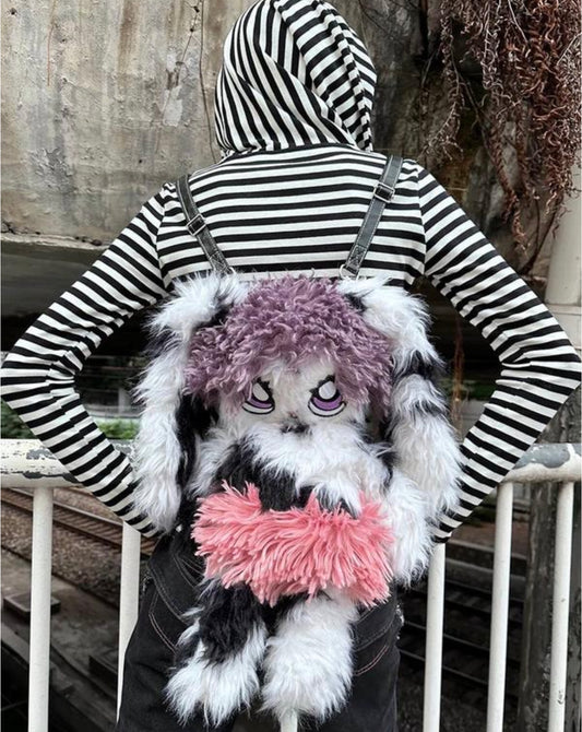 C-Fierce Fluffy bunny backpack
