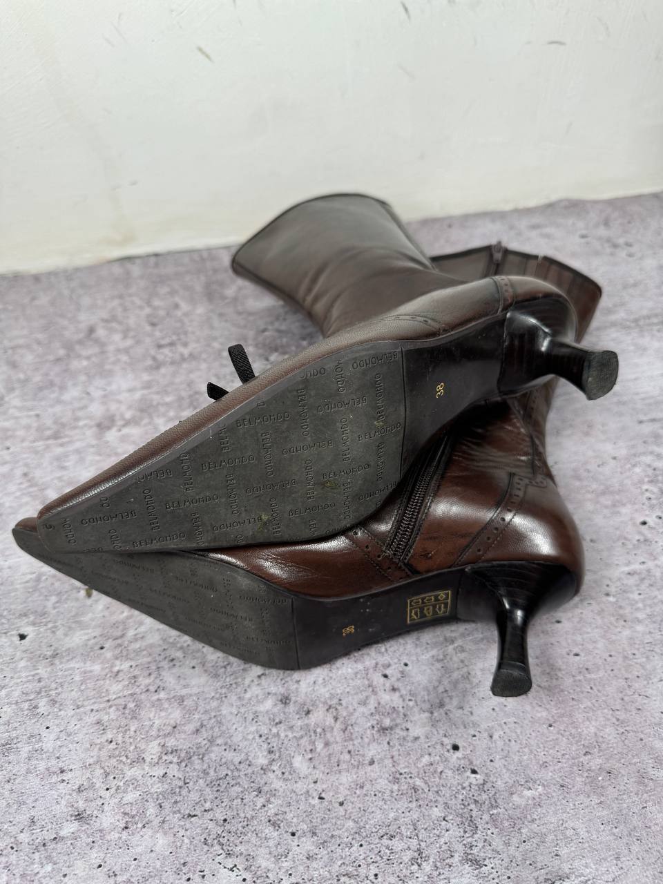 Vintage Italian Belmondo Bow Boots 38/38.5