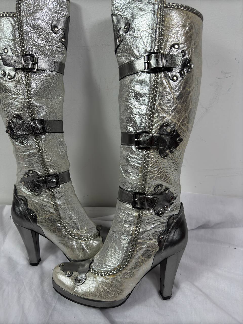 Vintage Silver Boots 38