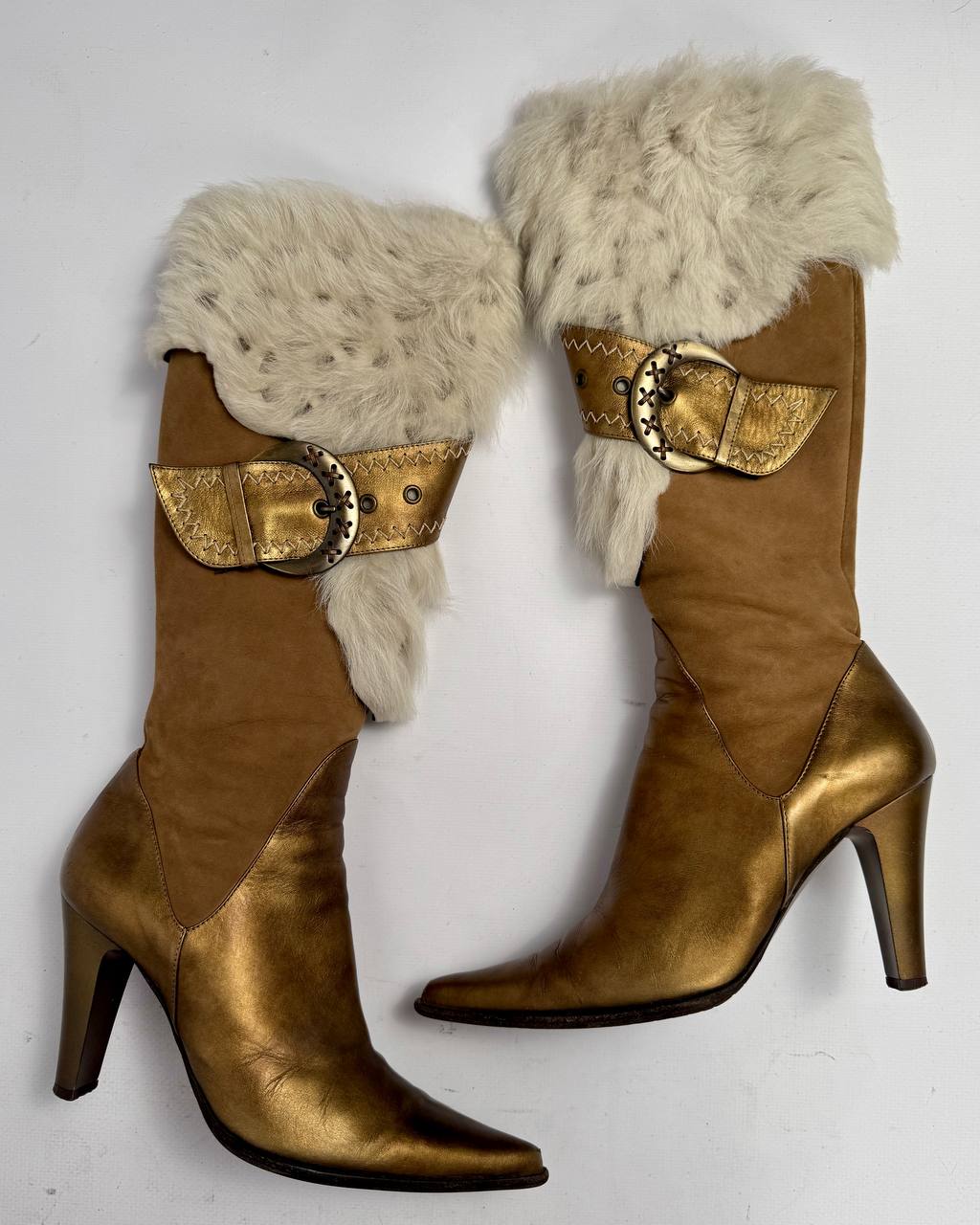 Vintage Italian Winter Fur Boots — 37/37.5