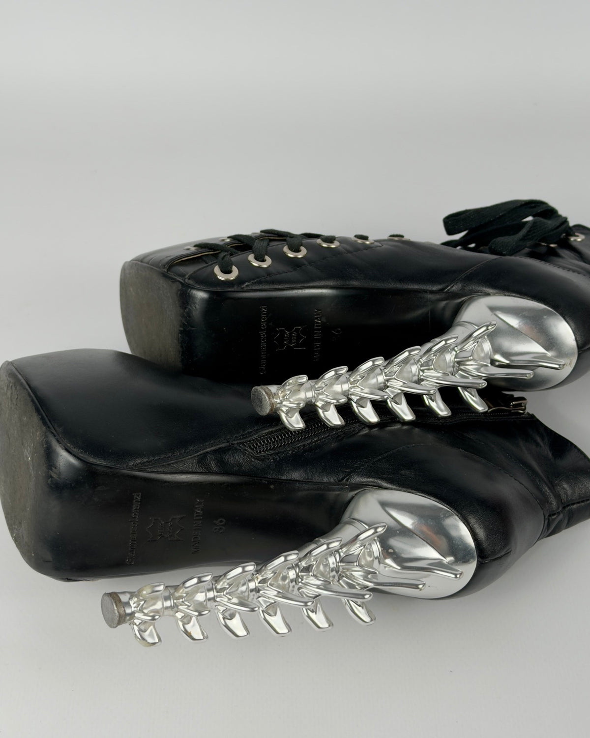 Gianmarco Lorenzi Spine Heel Boots — 36