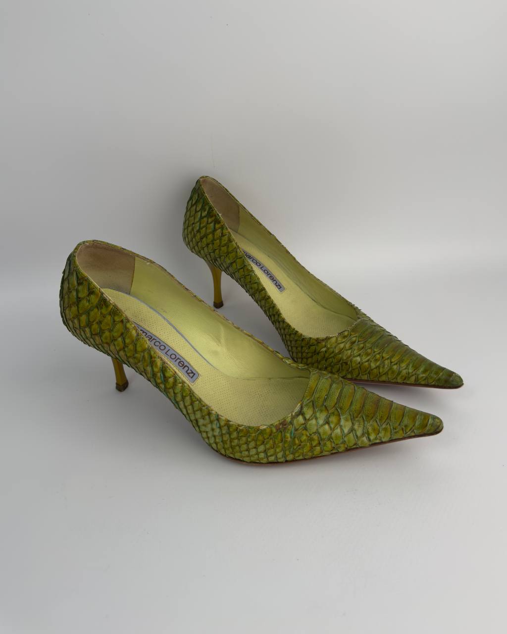 Gianmarco Lorenzi Vintage Python Heels — 36.5