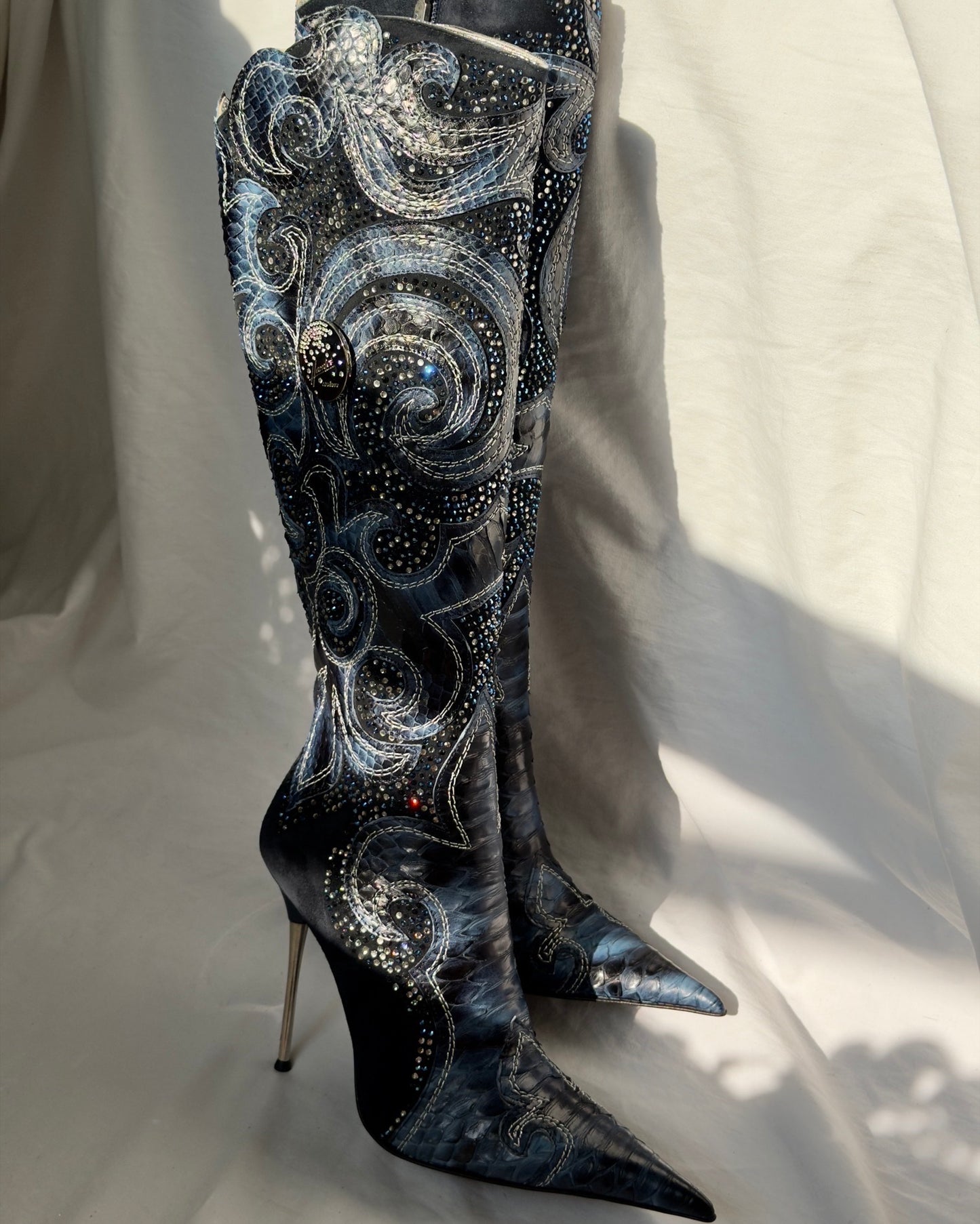 Hamlet Couture Italian Python Boots