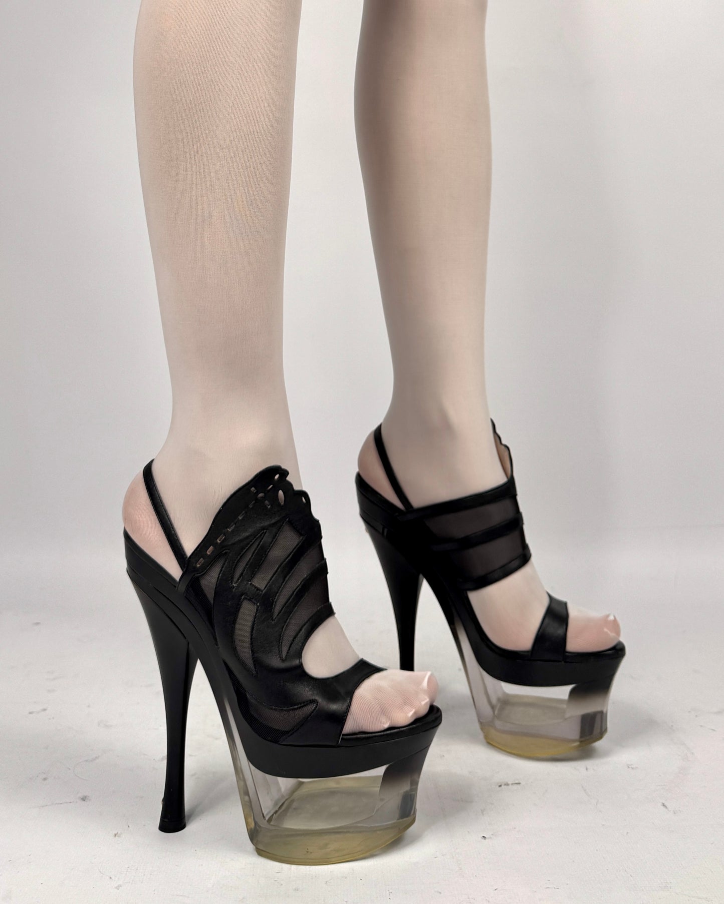 Versace S/S 2012 Runway Lucite Platform Heels — 38/38.5