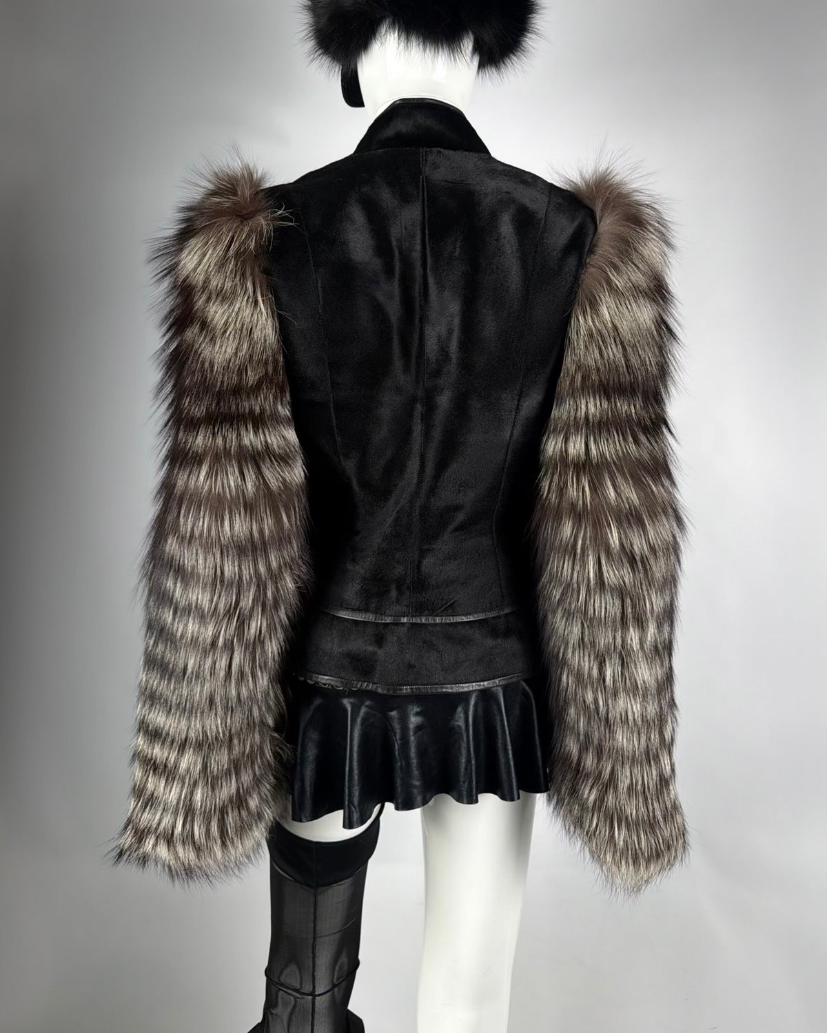 Vintage Pony Hair & Fur Leather Jacket — S/M