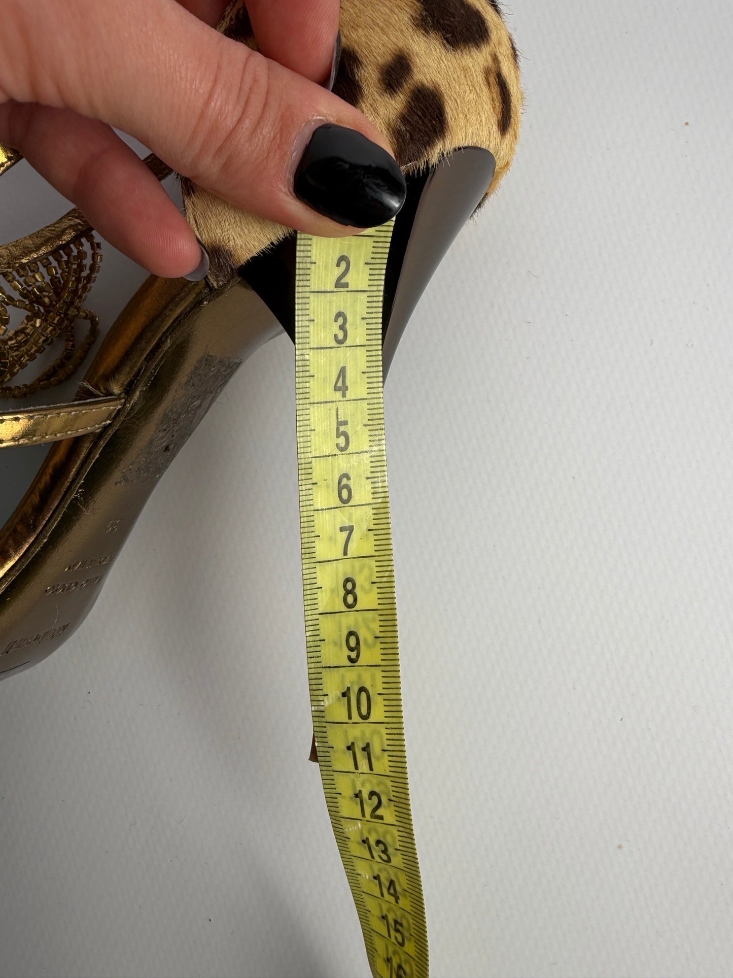 Roberto Cavalli Vintage Scarab Heels — 39