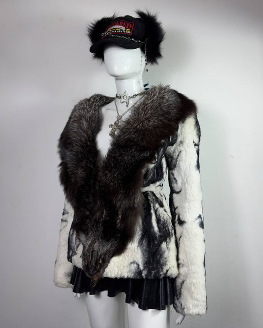 Vintage Fur Leather Jacket XS/M