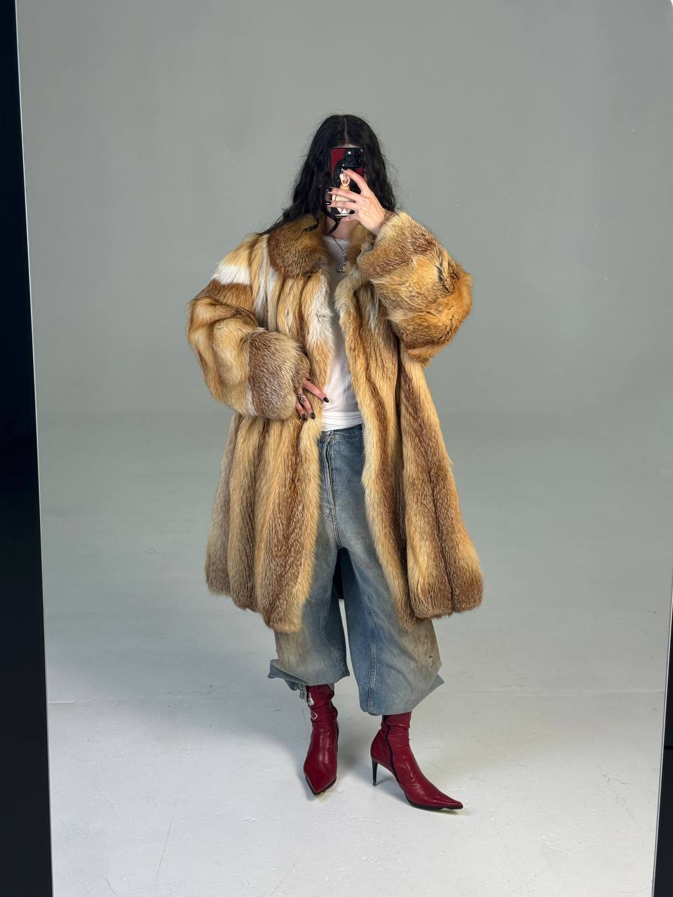 Vintage Red Fox Fur Coat
