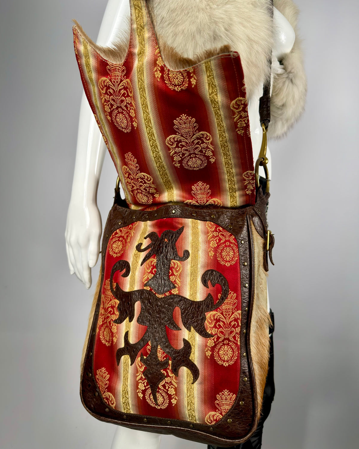 Vintage Fur Leather Cowhide Bag