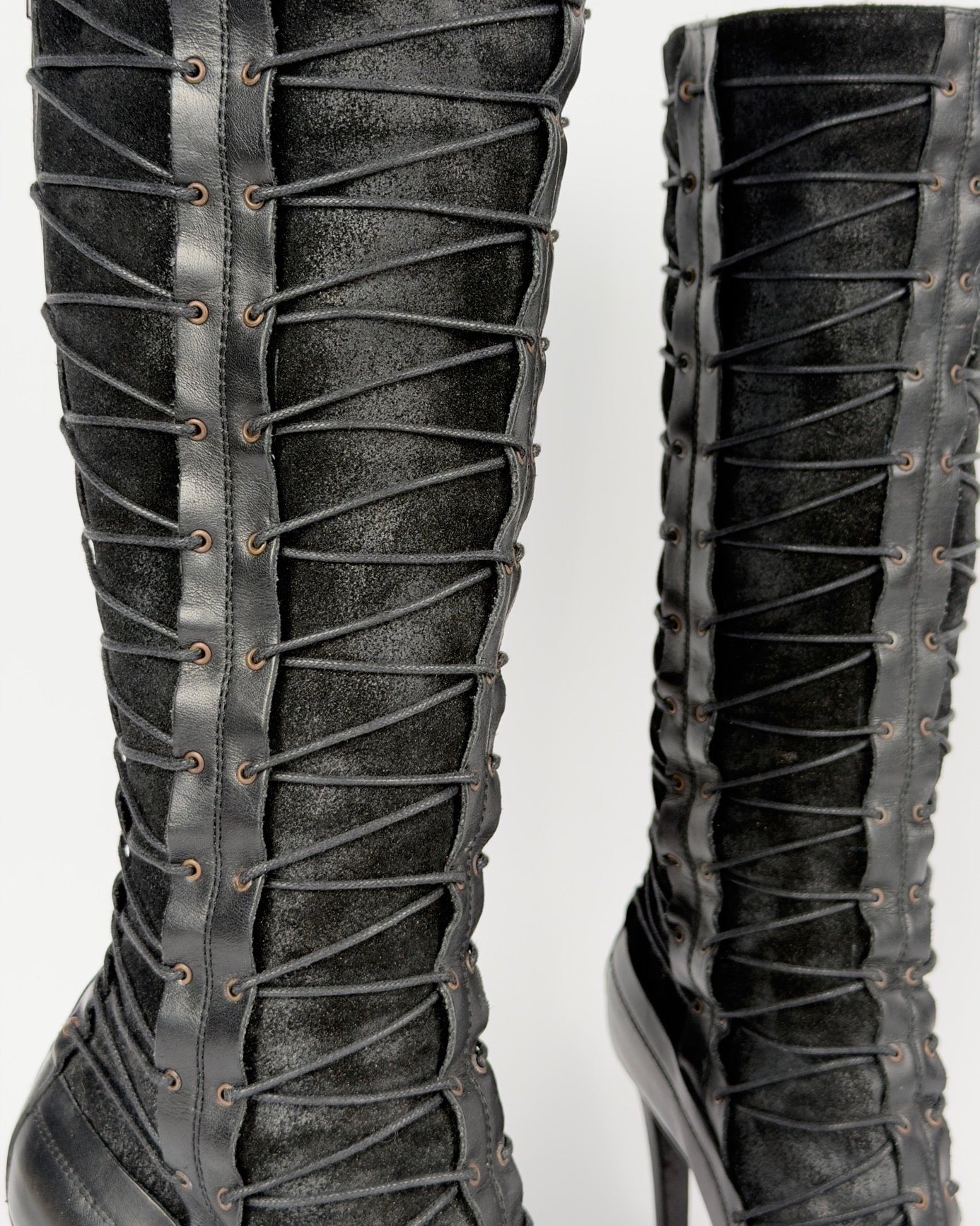 El Dante’s Couture Vintage Corset Lacing Boots — 38