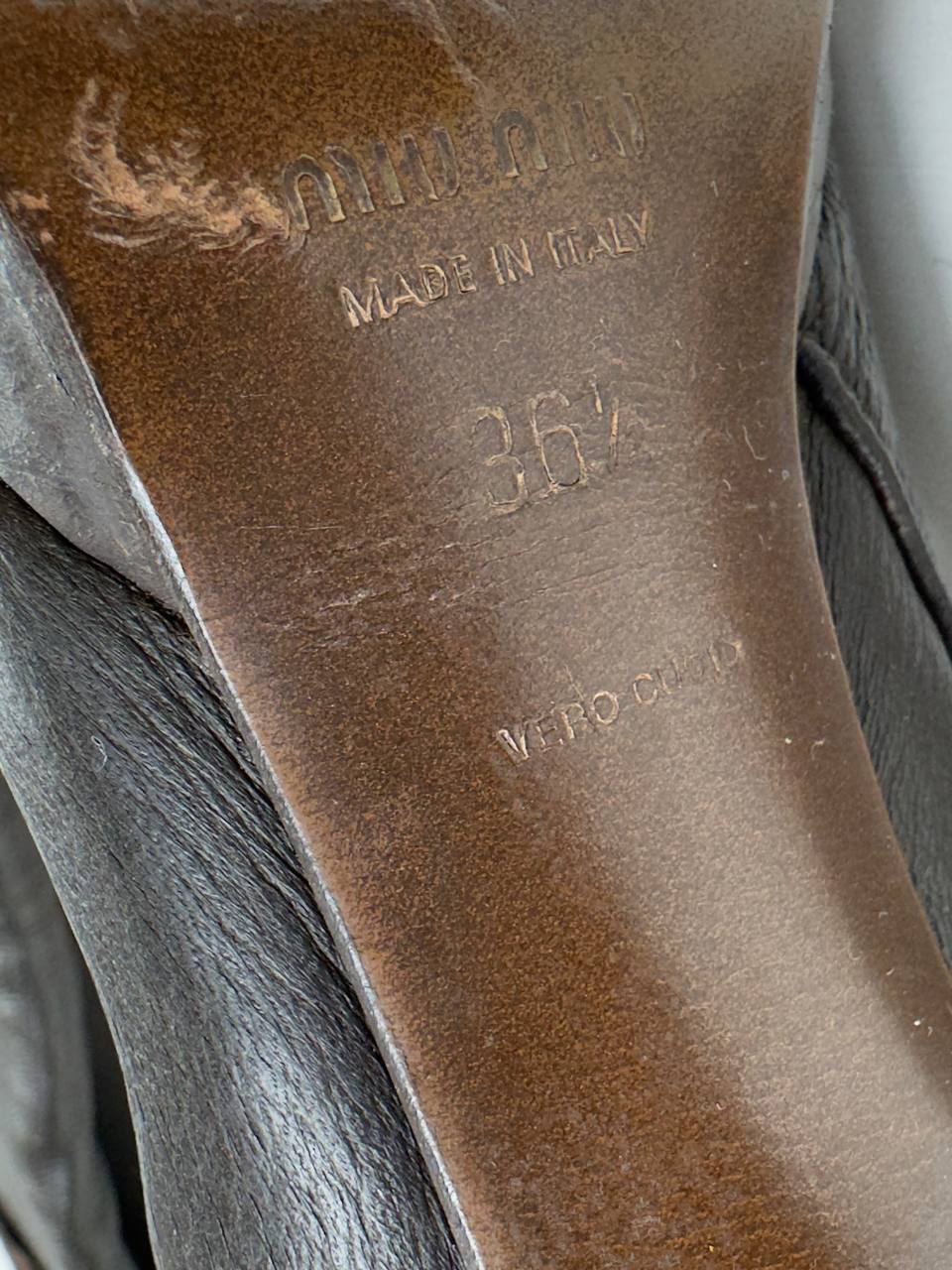Miu Miu Vintage Leather Brown Boots 36.5/37.5