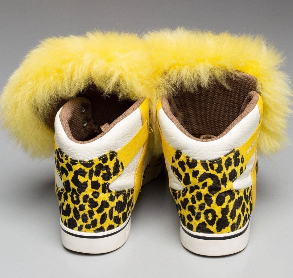 Jeremy Scott x Adidas Caveman Fur Bone Sneakers — 36