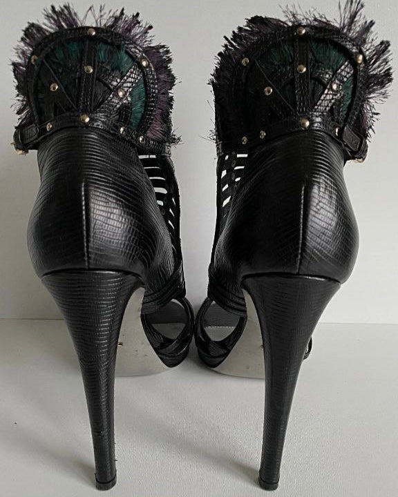 Sergio Rossi Gladiator Ankle Heels — 37.5/38