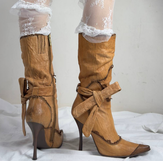 Vintage Italian Medea Leather Boots 36/37