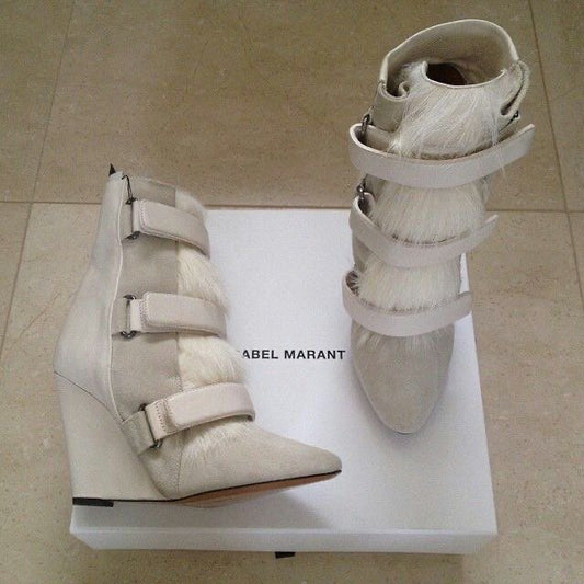 Isabel Marant AW13 Wedge Fur Boots — 36 new with box
