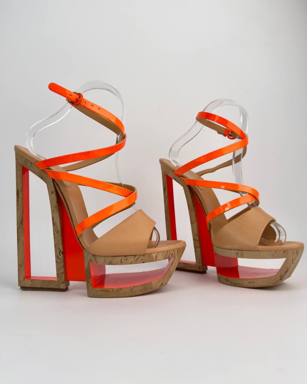 Casadei Cut Out Platform Heels — 39/39.5