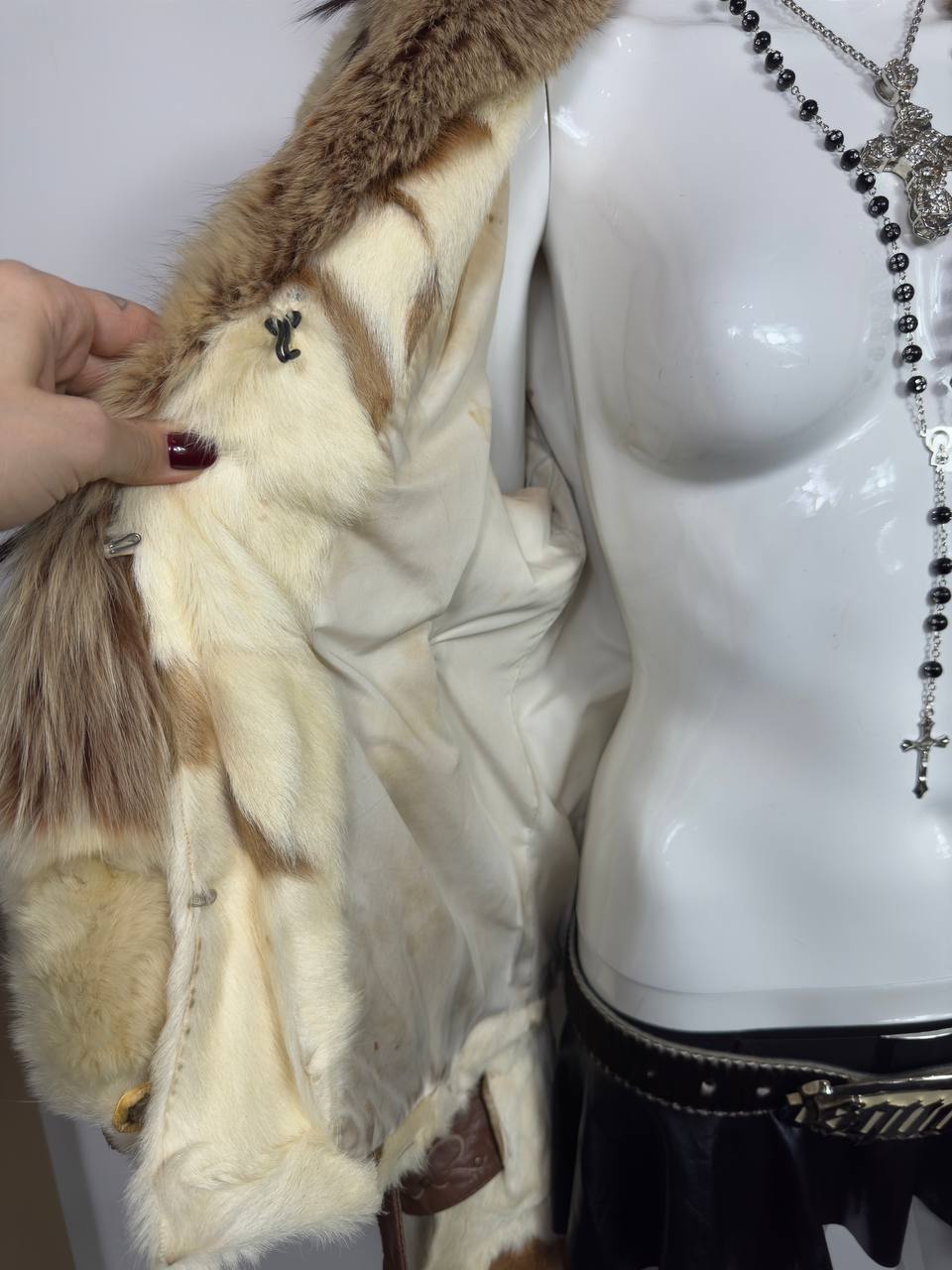 Vintage Fur Leather Jacket XS/M