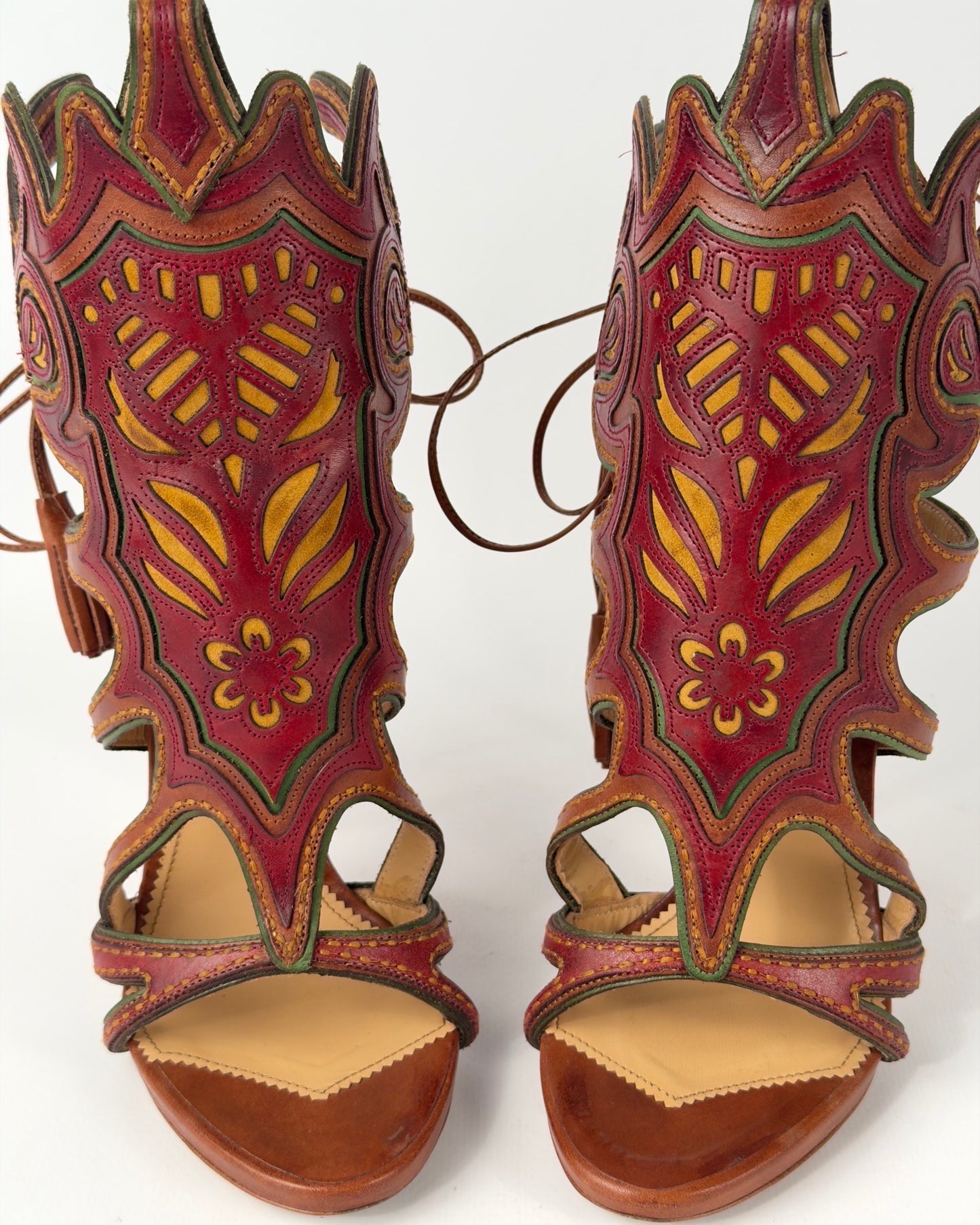 Dsquared FW18 Rodeo Western Heels — 39