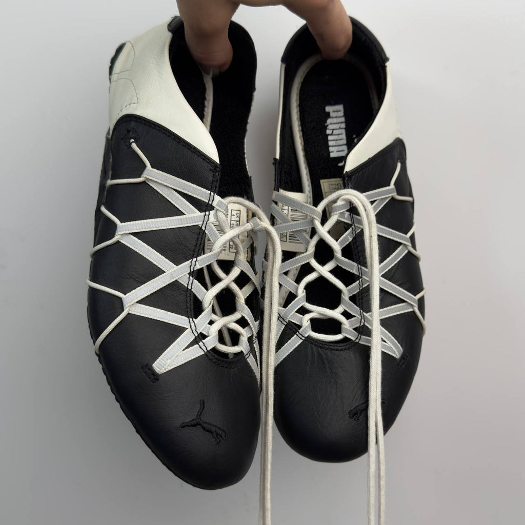 Puma Vintage Lace Up Ballet Flats — 37/37.5