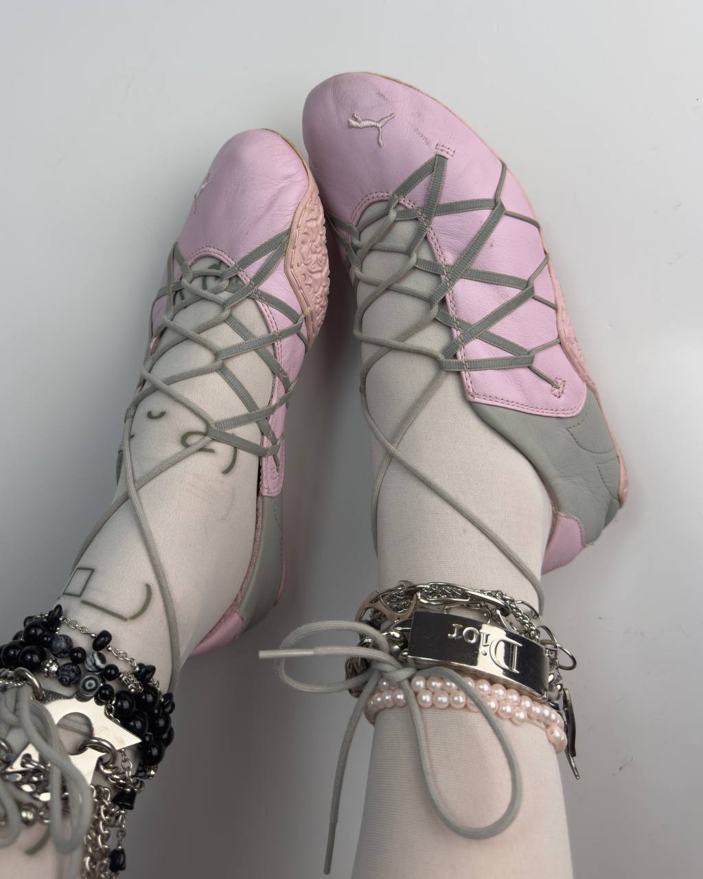 Puma Vintage Lace Up Ballet Flats — 39/39.5