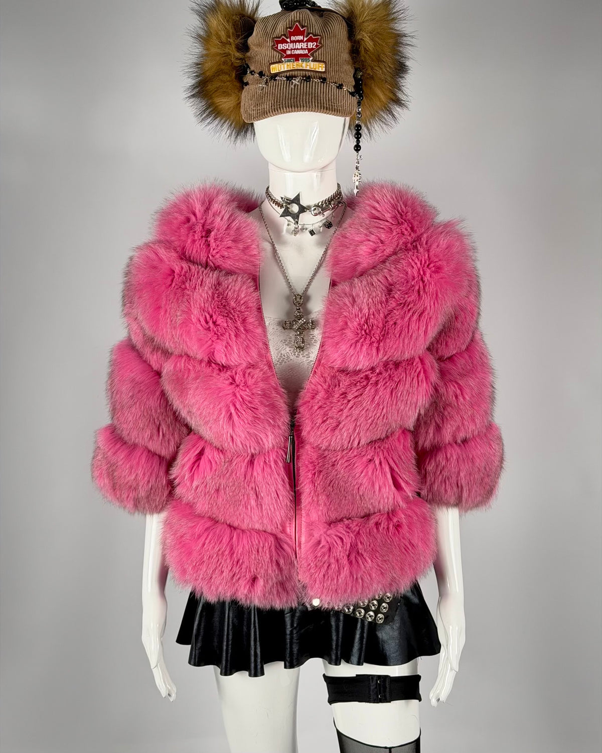 Vintage Arctic Fox Pink Fur Jacket — XS/M